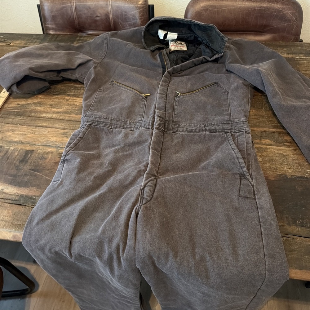 Walls Insulated Coveralls Mens Lg Tall 42-44 Dark Gray Blizzard PRUF Made In USA